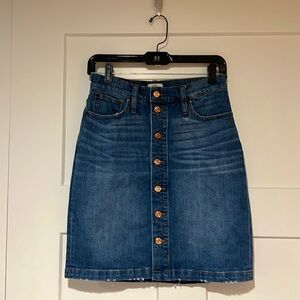 J. Crew Button Up Denim Skirt